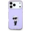 Etui Karl Lagerfeld IML Aquarelle Karl   & Choupette & Logo MagSafe do iPhone 17 Pro Max fioletowy